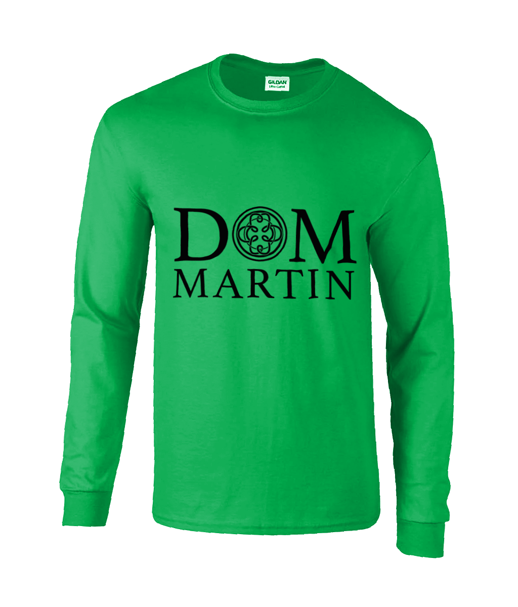 DOM MARTIN LONG SLEEVE UNISEX T-SHIRT. BLACK LOGO