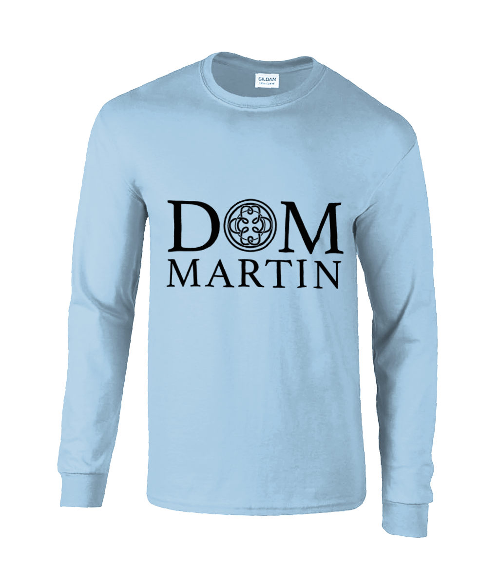 DOM MARTIN LONG SLEEVE UNISEX T-SHIRT. BLACK LOGO